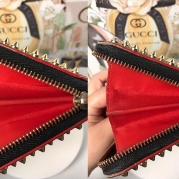 Christian Louboutin Brown Studded Wallet - Picture 8 of 11